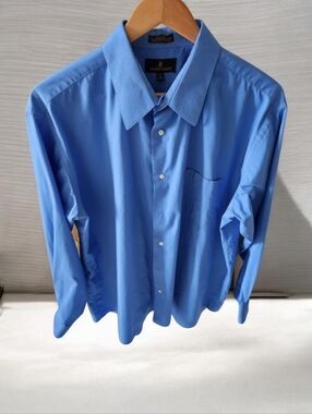 EUC Valerio Garati Men's Blue Dress Shirt Size XL